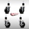 Service Caster 4'' SS Soft Rubber Wheel Swivel 1-7/8'' Expanding Stem Caster Set 2 Brakes, 4PK SCC-SSEX20S414-SRS-2-TLB-2-178 - alternate 2